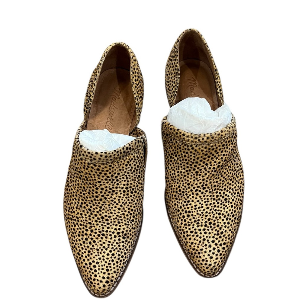 Pointed Toe Leopard-Print Slip-On Flats - Women